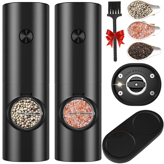 Automatic Salt and Pepper Grinder with Adjustable Coarseness